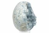 Crystal Filled Celestine (Celestite) Egg Geode - Madagascar #241103-1